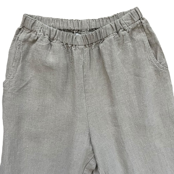 Flax linen cropped pants, size small - Picture 3 of 5
